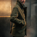 Jacobo | Abrigo de Paño Hombre Doble Botonadura Peacoat Cuello Alto