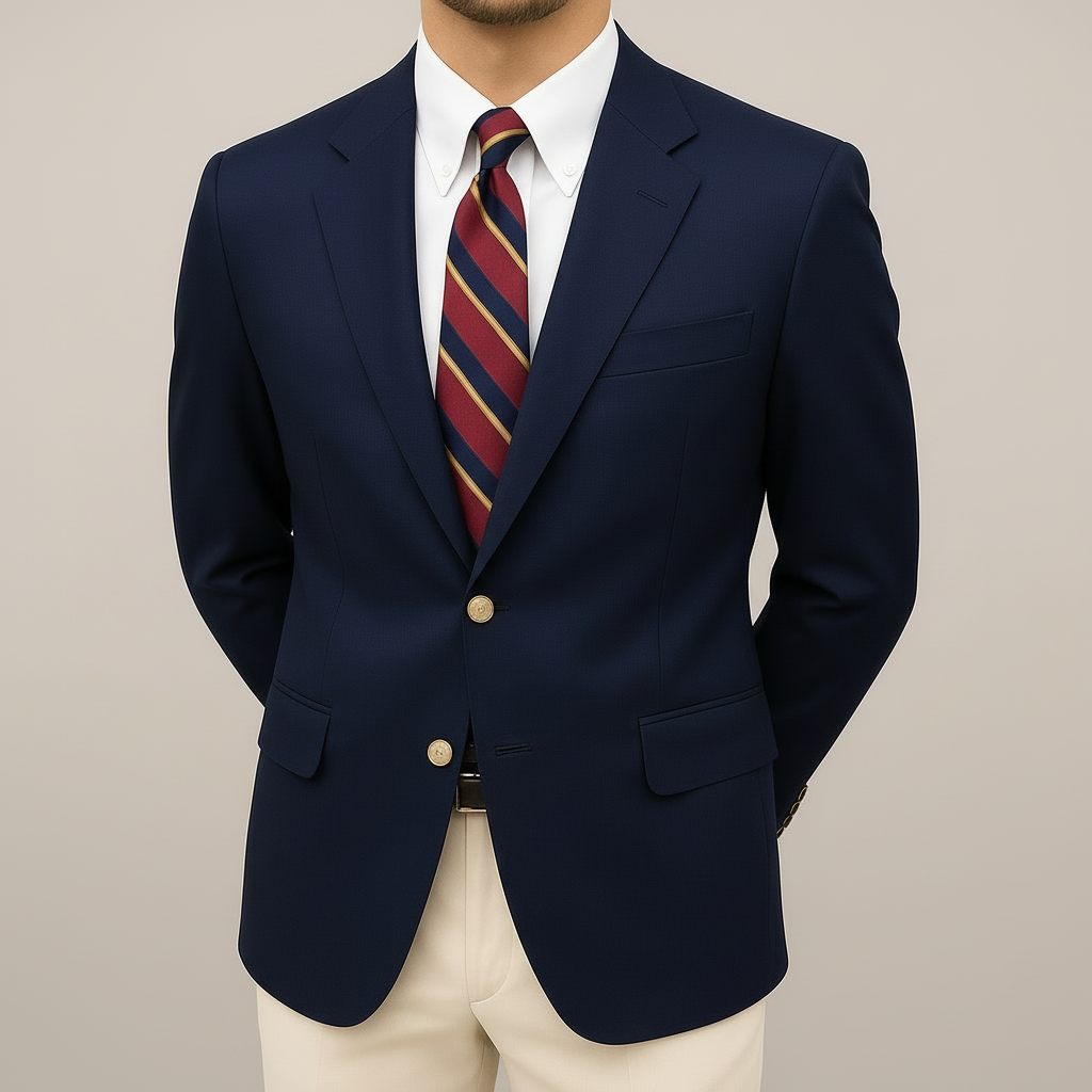 Olegario | Chaqueta Americana de Solapa Hombre Botones Metálicos