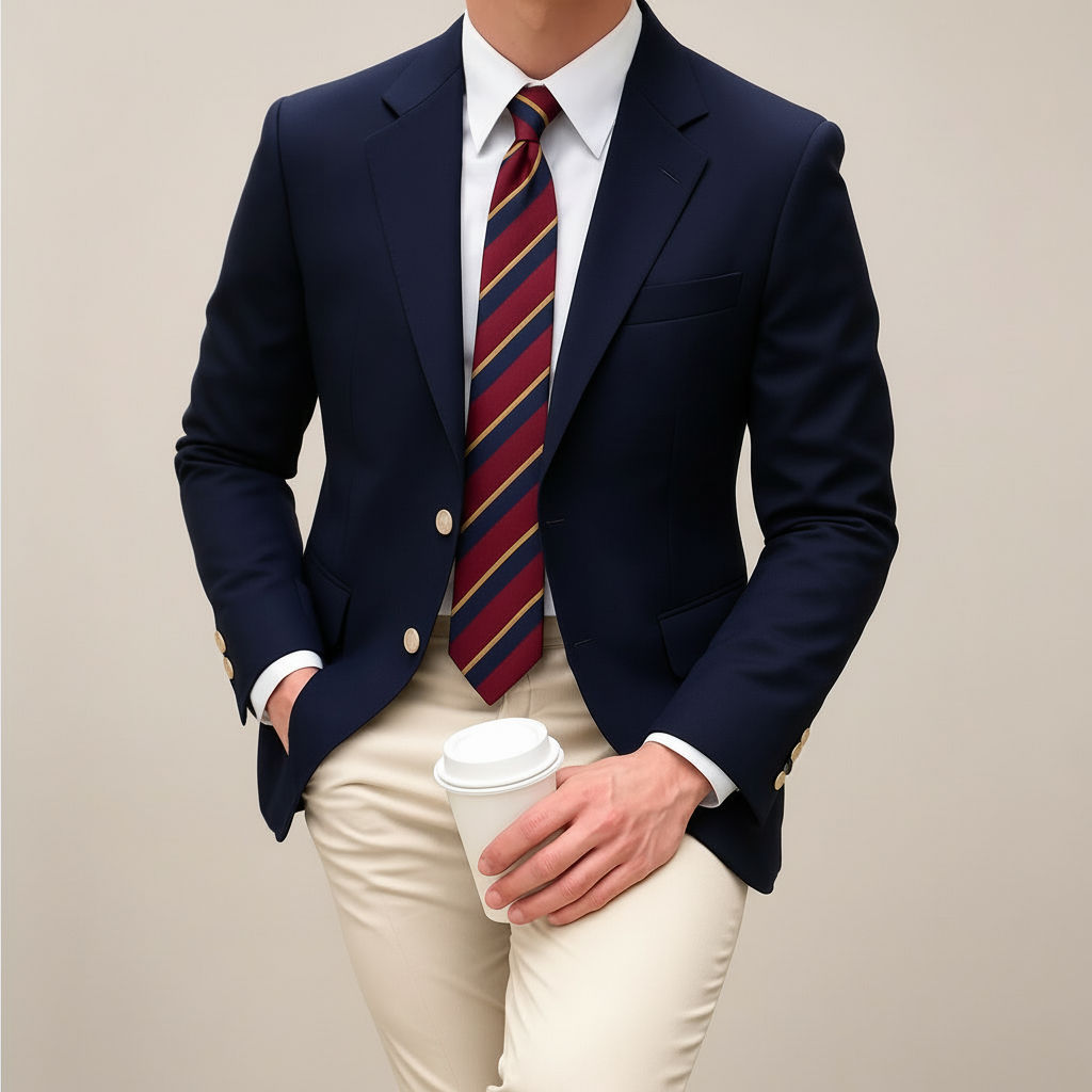 Olegario | Chaqueta Americana de Solapa Hombre Botones Metálicos