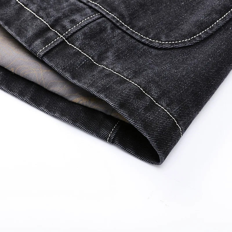 Uriel | Chaqueta Vaquera de Denim Hombre Blazer Cuello Solapa