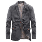 Uriel | Chaqueta Vaquera de Denim Hombre Blazer Cuello Solapa