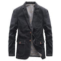 Uriel | Chaqueta Vaquera de Denim Hombre Blazer Cuello Solapa