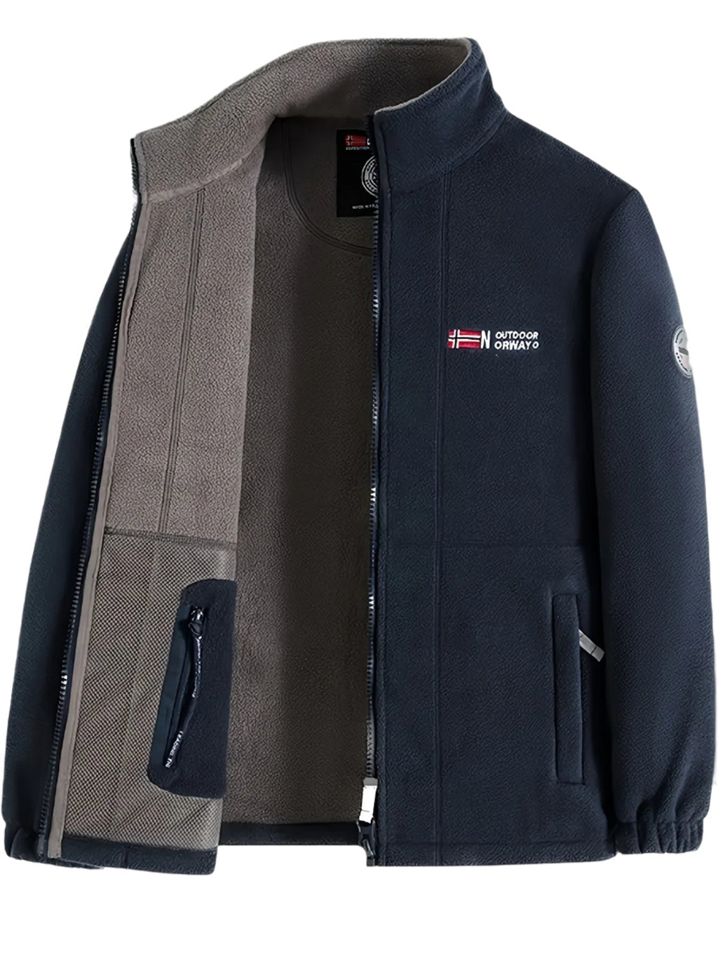 Higinio | Chaqueta Polar Hombre Cuello Alto Cremallera