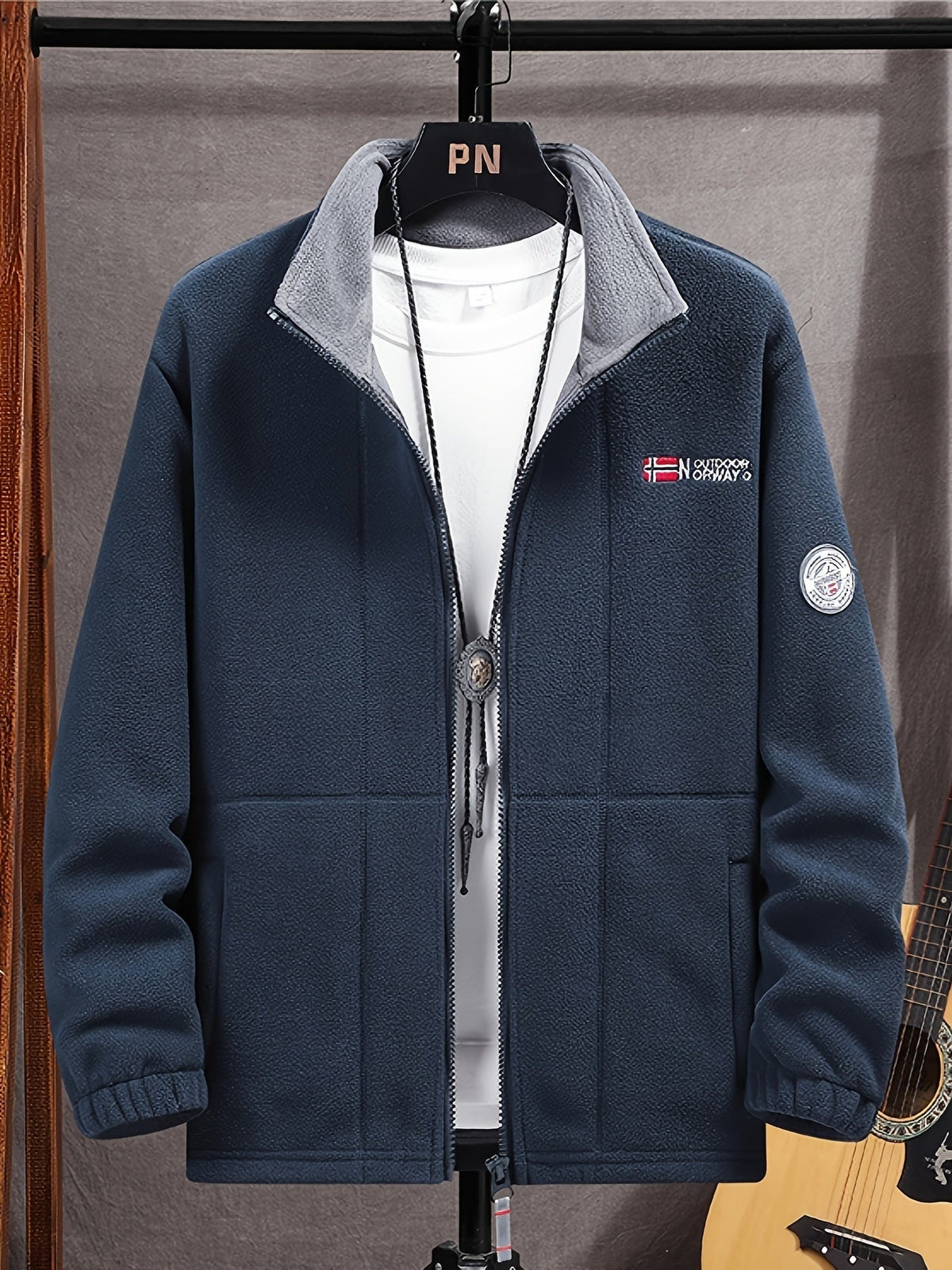 Higinio | Chaqueta Polar Hombre Cuello Alto Cremallera