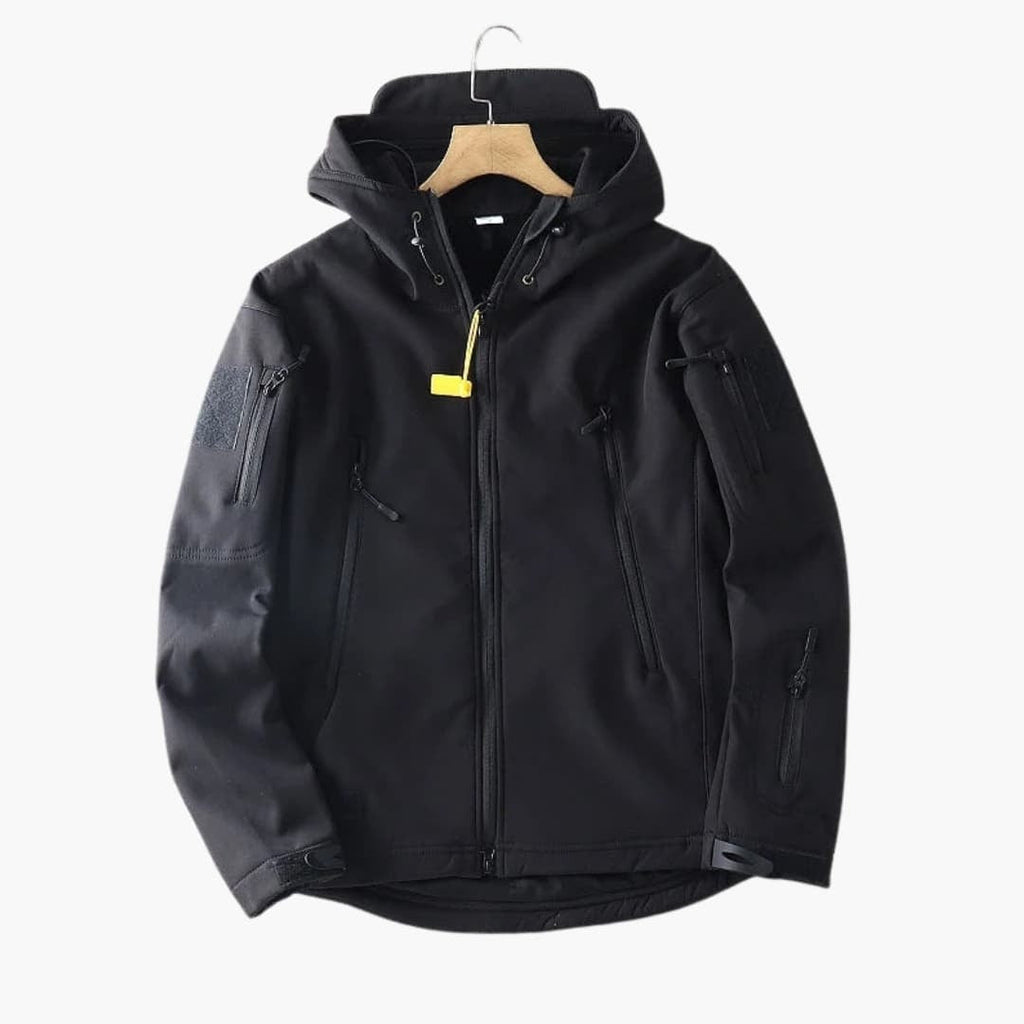 Fausto | Chaqueta Softshell Hombre con Capucha Táctica Multipocket