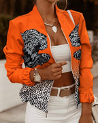 Dulce | Bomber Estampado Floral Mujer Cremallera