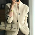 Mireia | Chaqueta de Punto Texturizado Mujer Escote V Botones
