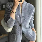 Mireia | Chaqueta de Punto Texturizado Mujer Escote V Botones