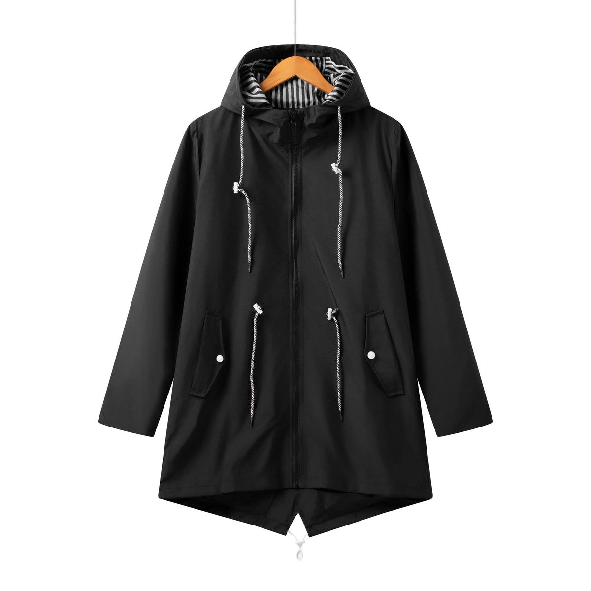 Fiorella | Chubasquero Impermeable Mujer con Capucha Cordón Ajustable