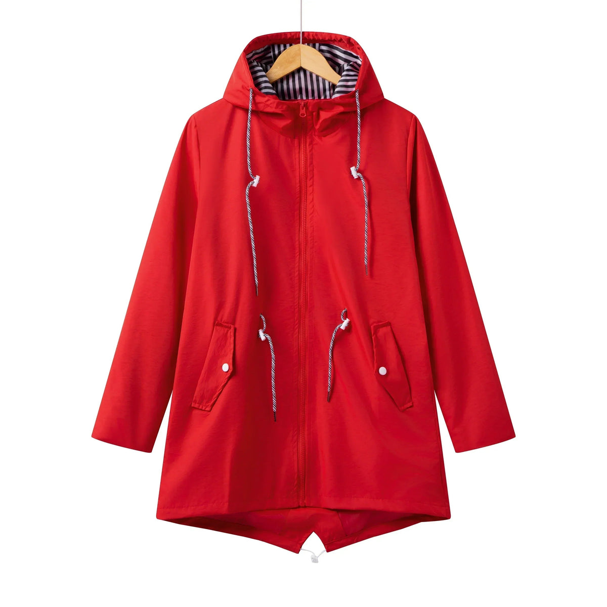 Fiorella | Chubasquero Impermeable Mujer con Capucha Cordón Ajustable