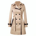 Alicia | Trench Coat Doble Botonadura Mujer Cuello Solapa