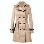 Alicia | Trench Coat Doble Botonadura Mujer Cuello Solapa