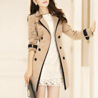 Alicia | Trench Coat Doble Botonadura Mujer Cuello Solapa