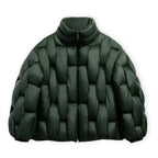Leonora | Chaqueta de Plumas Oversize Mujer Cuello Alto Cremallera