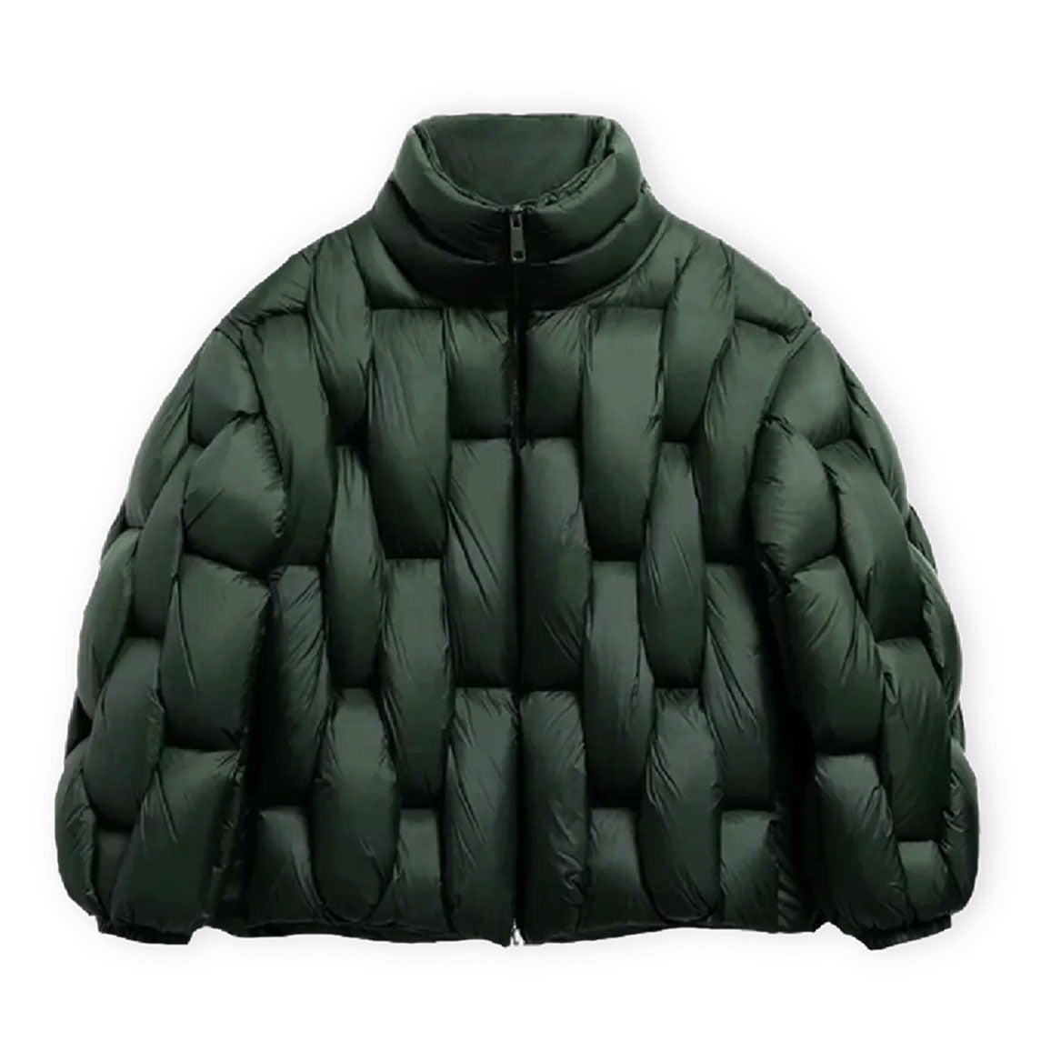 Leonora | Chaqueta de Plumas Oversize Mujer Cuello Alto Cremallera