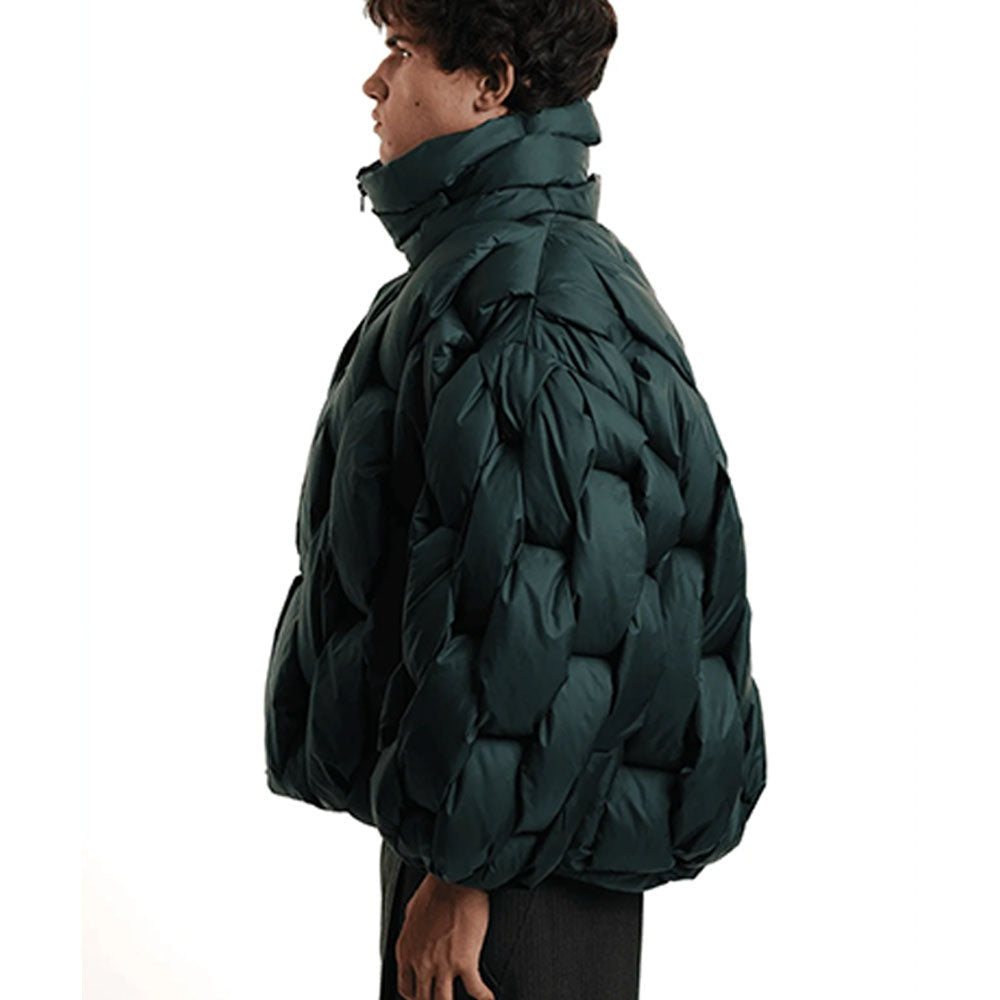Leonora | Chaqueta de Plumas Oversize Mujer Cuello Alto Cremallera