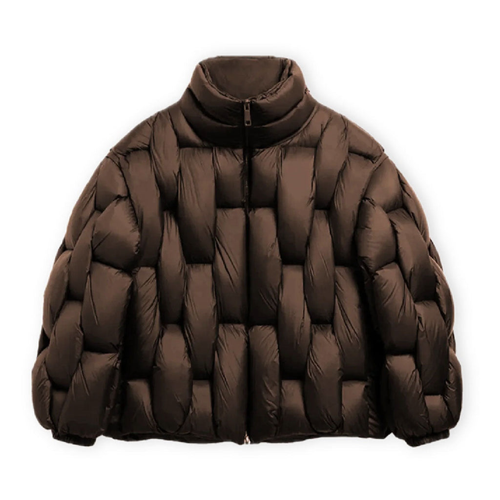 Leonora | Chaqueta de Plumas Oversize Mujer Cuello Alto Cremallera