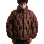 Leonora | Chaqueta de Plumas Oversize Mujer Cuello Alto Cremallera