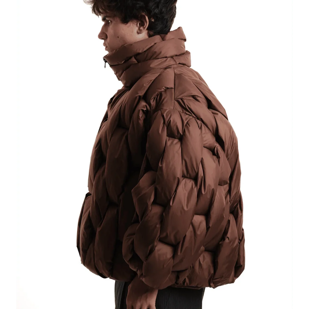 Leonora | Chaqueta de Plumas Oversize Mujer Cuello Alto Cremallera