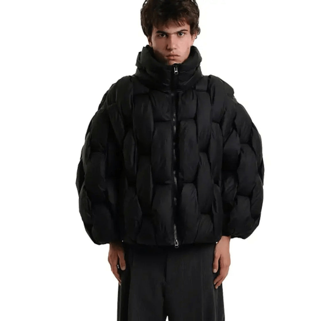 Leonora | Chaqueta de Plumas Oversize Mujer Cuello Alto Cremallera