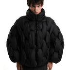 Leonora | Chaqueta de Plumas Oversize Mujer Cuello Alto Cremallera