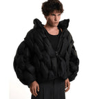 Leonora | Chaqueta de Plumas Oversize Mujer Cuello Alto Cremallera