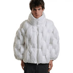 Leonora | Chaqueta de Plumas Oversize Mujer Cuello Alto Cremallera