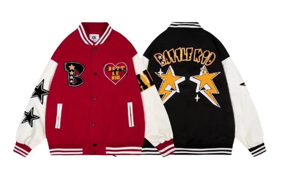 Zeus | Varsity Jacket Hombre Bordado Oversize
