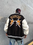 Zeus | Varsity Jacket Hombre Bordado Oversize