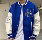 Zeus | Varsity Jacket Hombre Bordado Oversize