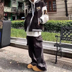 Zeus | Varsity Jacket Hombre Bordado Oversize