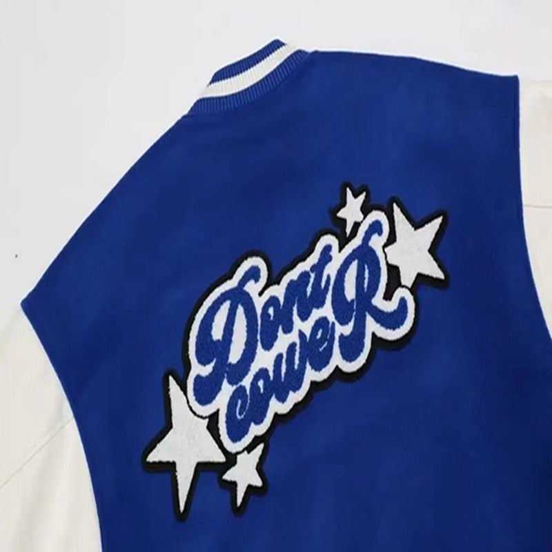 Zeus | Varsity Jacket Hombre Bordado Oversize