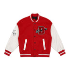 Zeus | Varsity Jacket Hombre Bordado Oversize