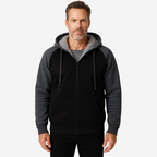 Leandro | Sudadera con Cremallera Hombre Forro Sherpa con Capucha