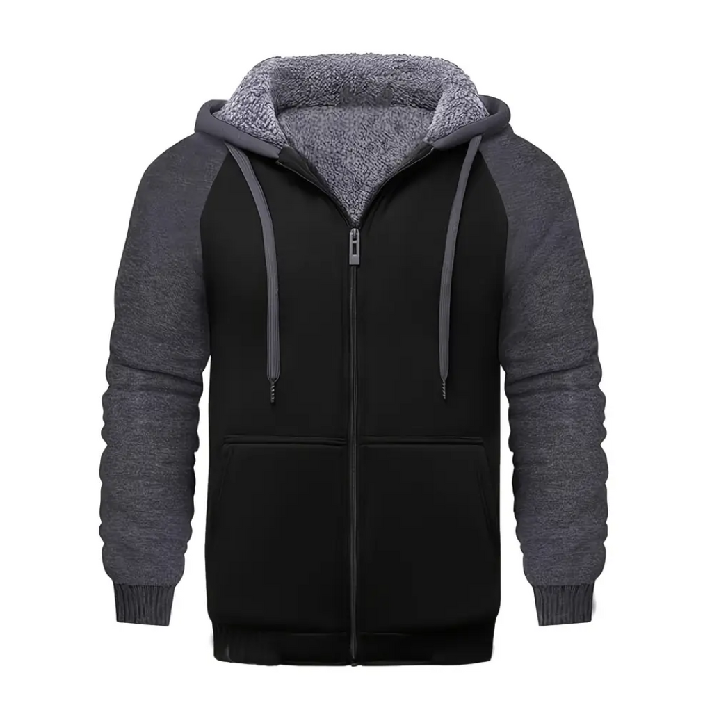 Leandro | Sudadera con Cremallera Hombre Forro Sherpa con Capucha