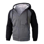 Leandro | Sudadera con Cremallera Hombre Forro Sherpa con Capucha