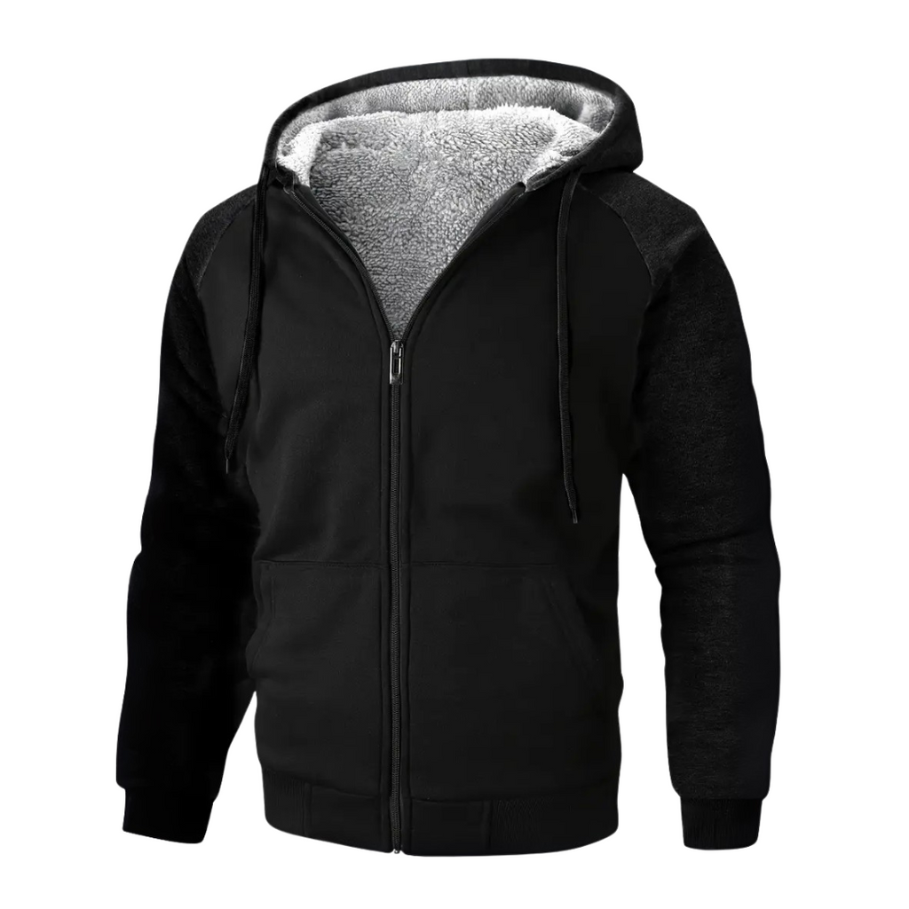 Leandro | Sudadera con Cremallera Hombre Forro Sherpa con Capucha