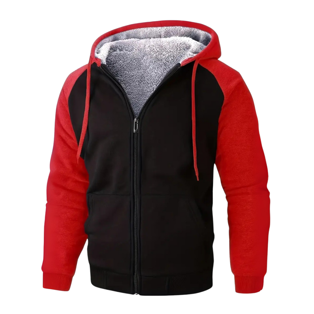 Leandro | Sudadera con Cremallera Hombre Forro Sherpa con Capucha