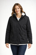 Inma | Chaqueta Impermeable con Forro Borreguito Mujer con Capucha