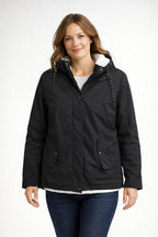 Inma | Chaqueta Impermeable con Forro Borreguito Mujer con Capucha