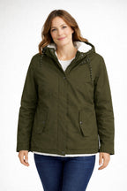 Inma | Chaqueta Impermeable con Forro Borreguito Mujer con Capucha