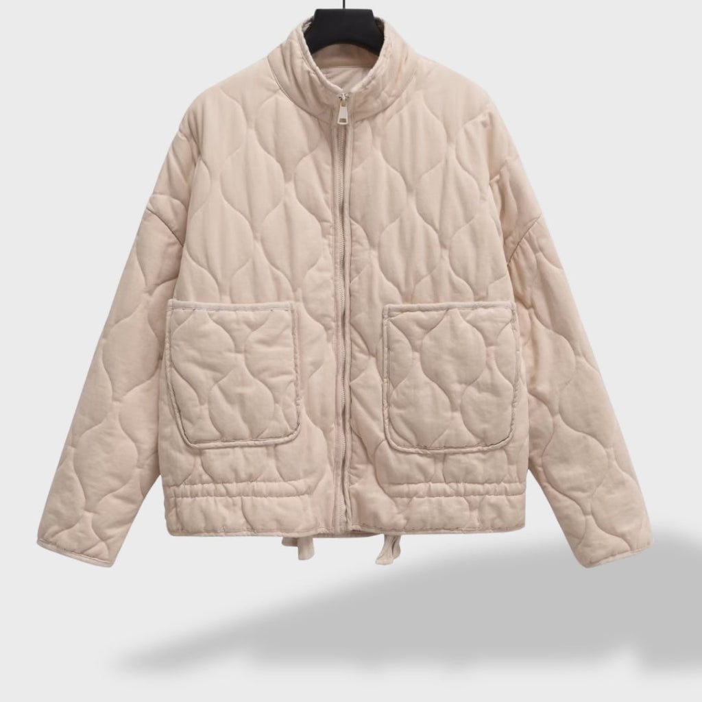 Eider | Chaqueta Acolchada Corta Mujer Cuello Mao Cremallera