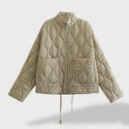 Eider | Chaqueta Acolchada Corta Mujer Cuello Mao Cremallera