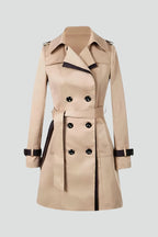 Milena | Trench Coat Gabardina Larga Mujer con Cinturón Doble Botonadura
