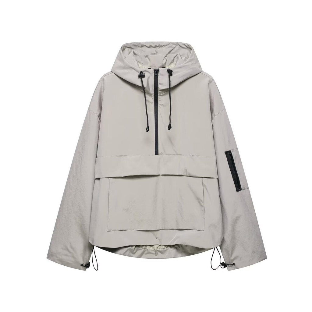 Alba | Anorak Impermeable Cortavientos Mujer con Capucha
