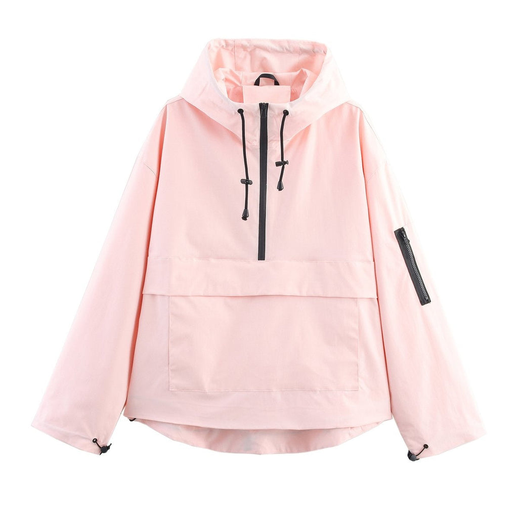 Alba | Anorak Impermeable Cortavientos Mujer con Capucha
