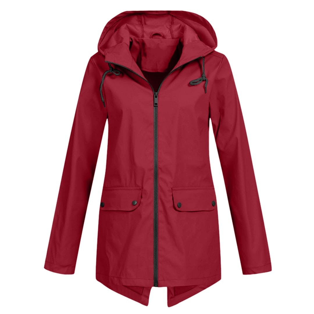 Lidia | Chubasquero Impermeable Mujer con Capucha Cremallera