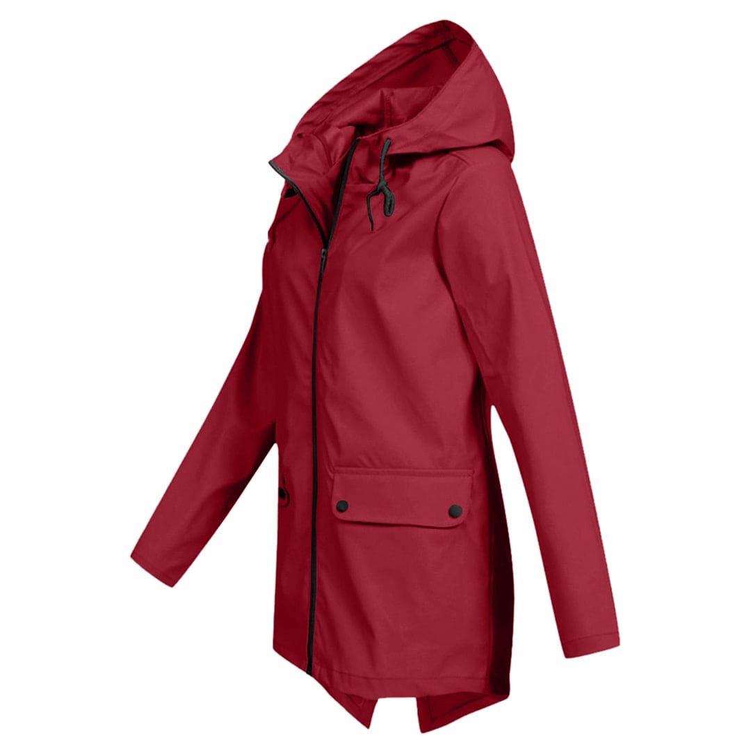 Lidia | Chubasquero Impermeable Mujer con Capucha Cremallera