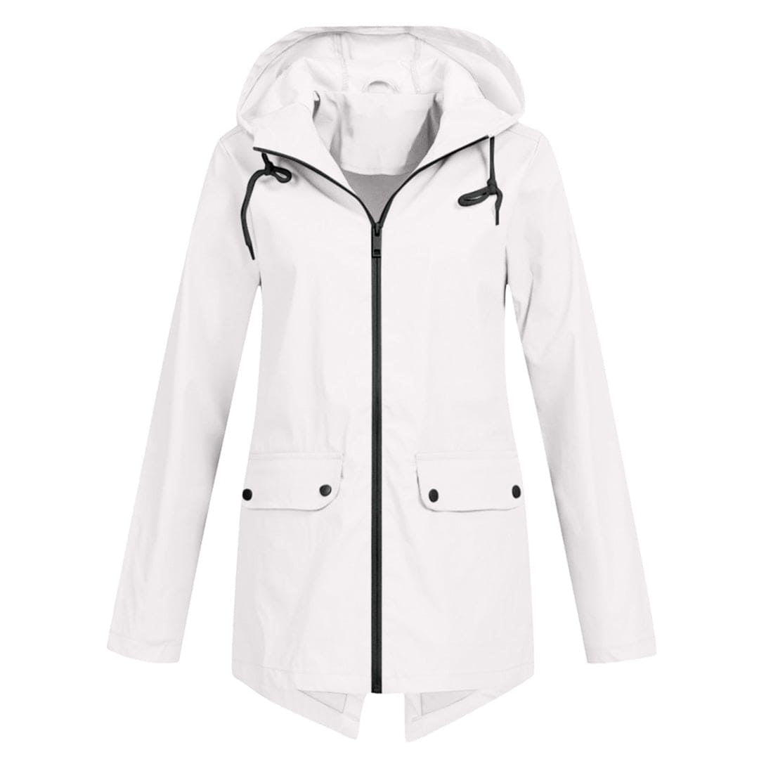 Lidia | Chubasquero Impermeable Mujer con Capucha Cremallera