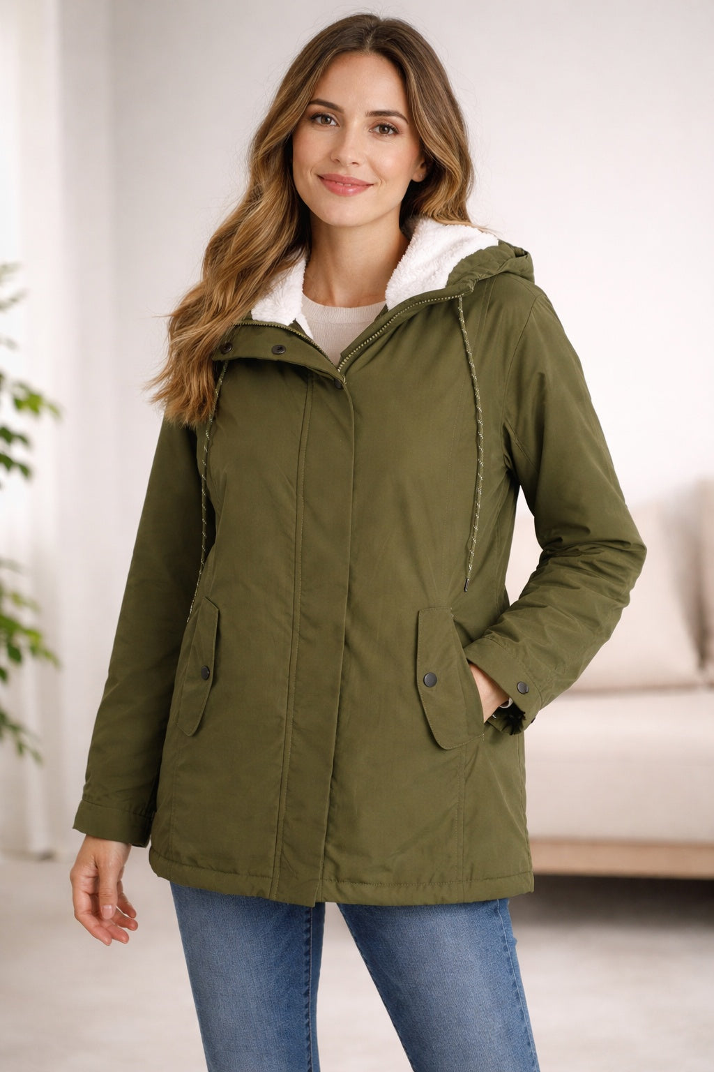 Judith | Parka Impermeable Mujer con Capucha Forrada
